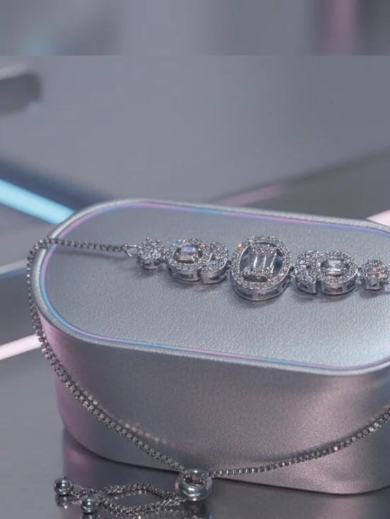 Silver Pave Crystal Bracelet - Picture 4 of 5